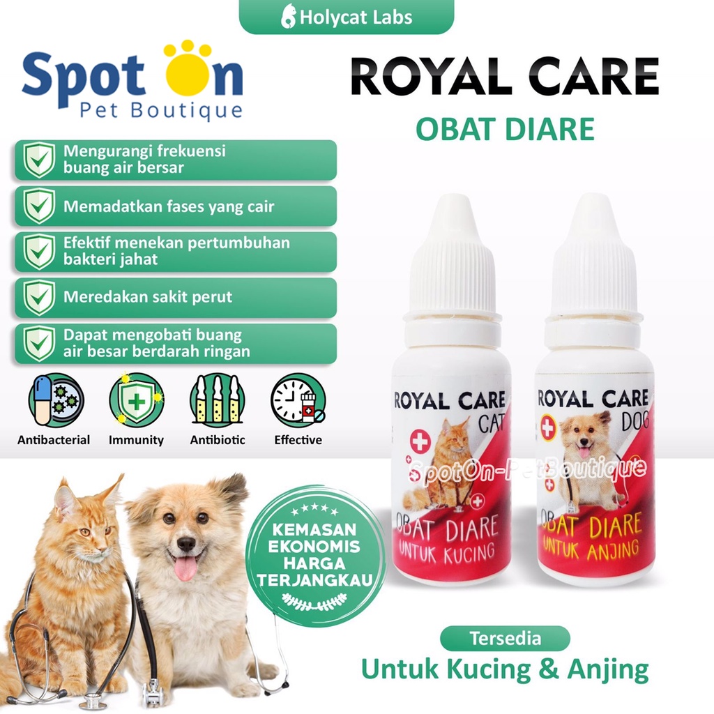 Royal Care Obat Diare dan Mencret 10ml | Obat Kucing &amp; Anjing by Royal Cats | Mengatasi Diare dan Mencret