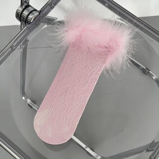 Women's Fuzzy Abstract Y2k Calf Socks 8031