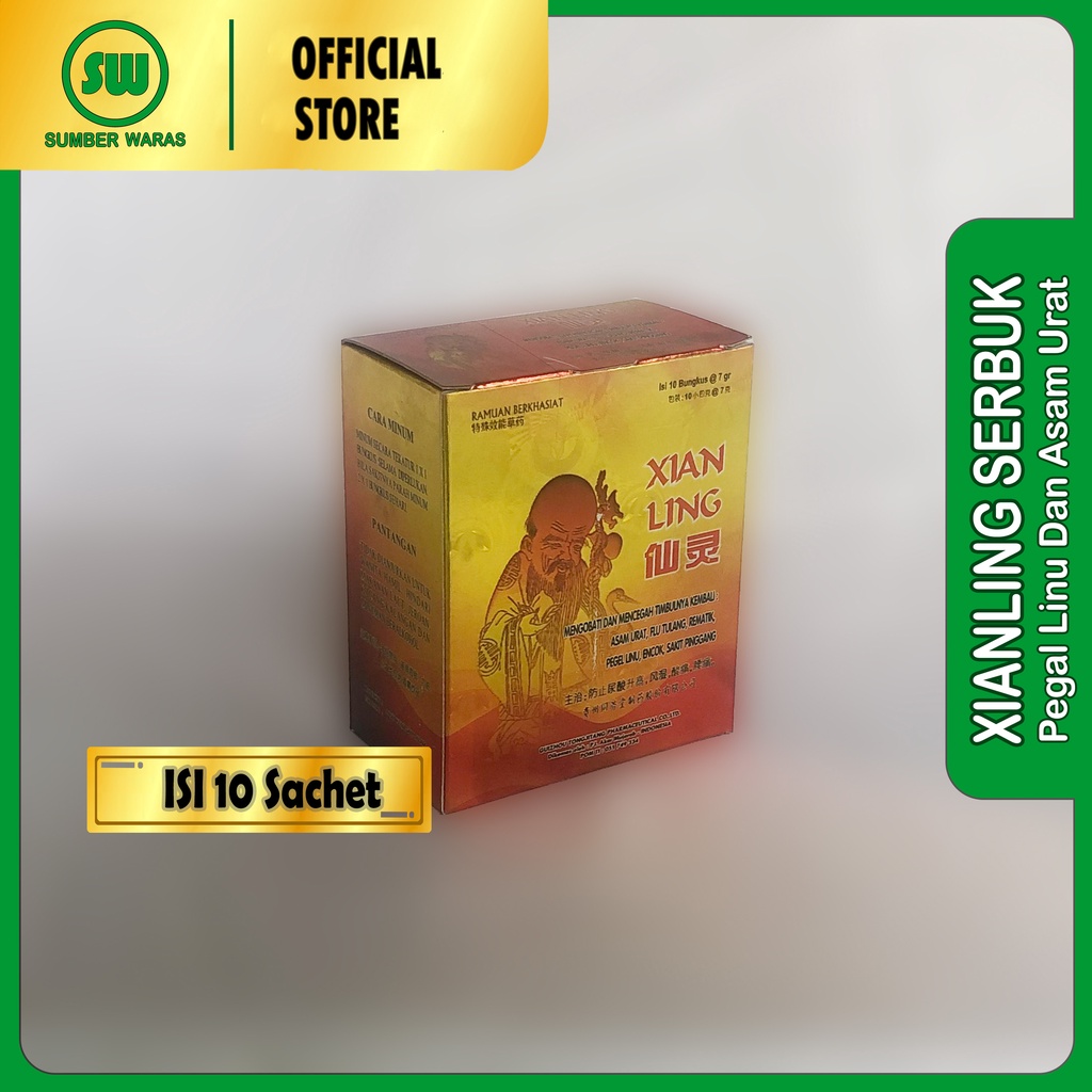 

Xianling Serbuk Original - Isi 10 Bungkus @7gram - Untuk Asam Urat, Flu Tulang, Pegal Linu