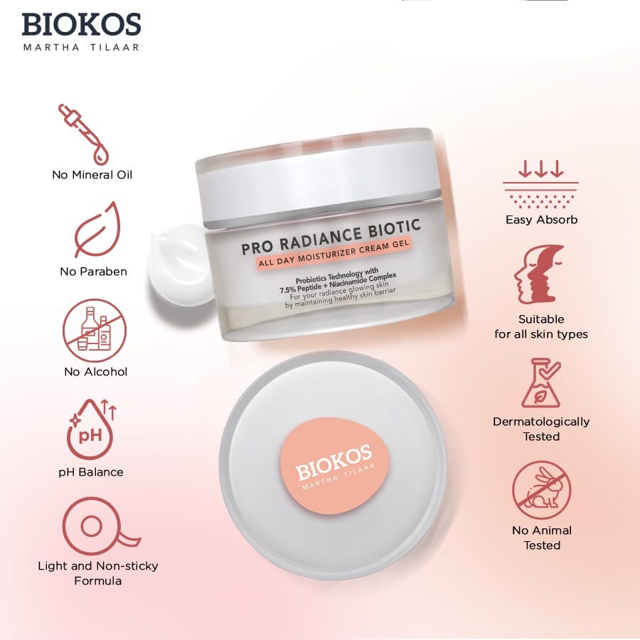 BIOKOS Pro Radiance Biotic All Day Moisturizer Cream Gel 25gr