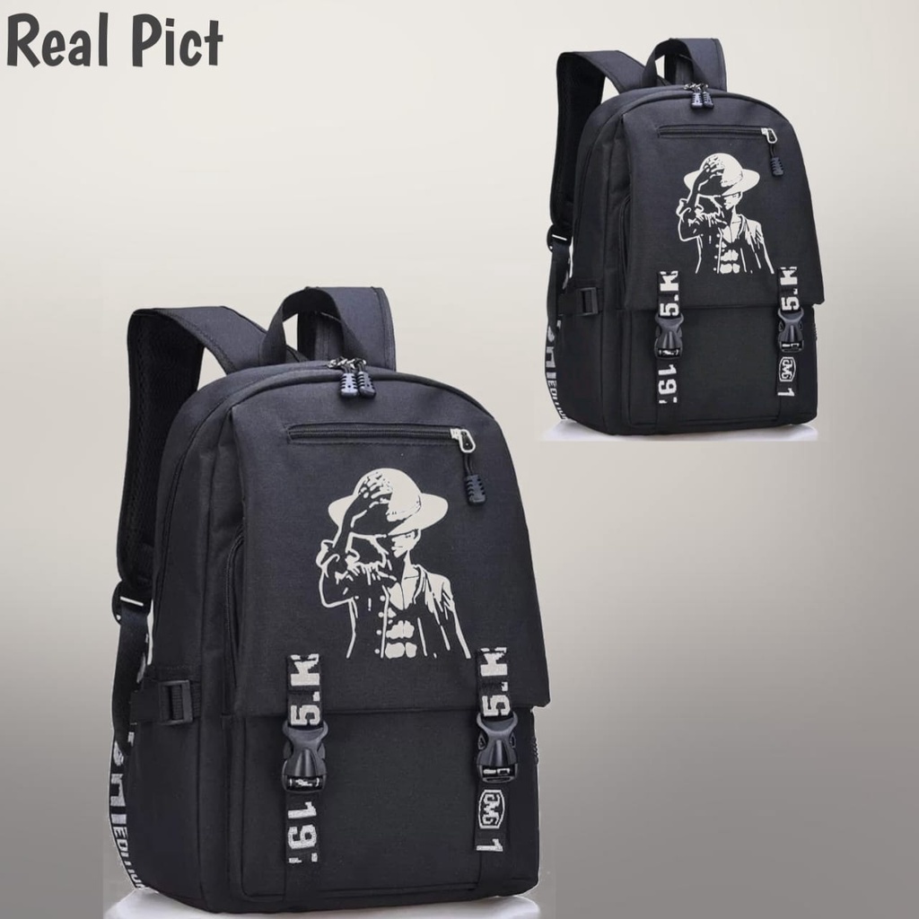 ST99 - Bisa COD - Tas Sekolah Karakter ONEPIECE - Tas Ransel Kapasitas Besar - Tas Ransel Muat Laptop