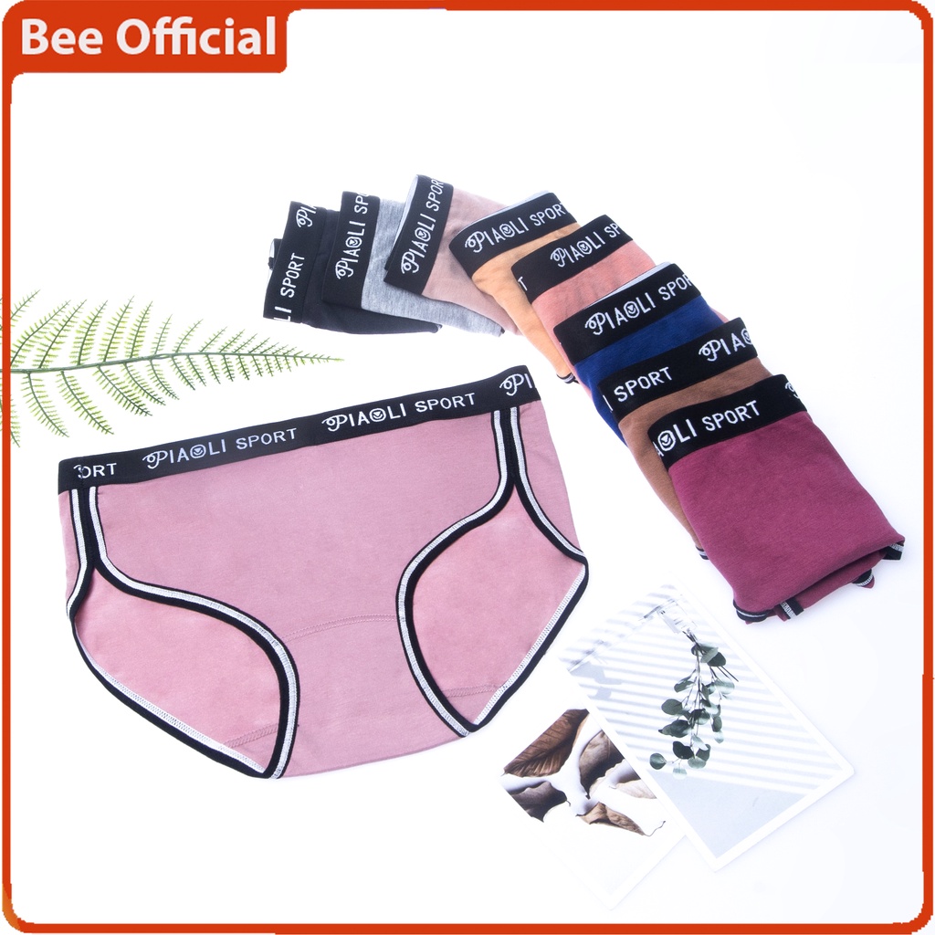 BEE - Celana Dalam PIAOLI Undies Wanita Bahan Katun Premium Import  Piaoli 3890