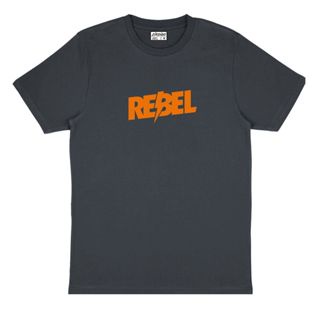 Zirdigo Baju Kaos Distro Lengan Pendek Rebel Orange Text Print