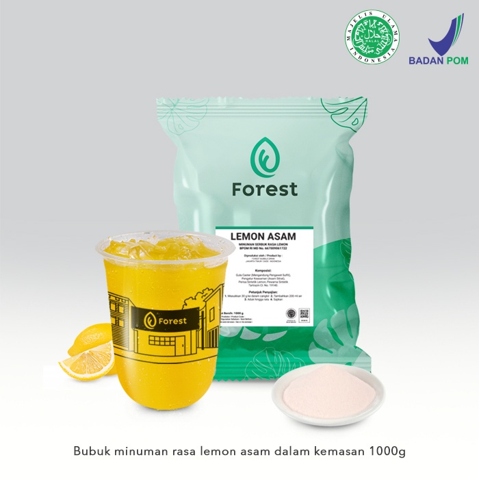 

[Ready-Stock] Bubuk Minuman LEMON SQUASH Powder 1000g - FOREST Bubble Drink