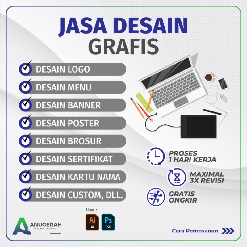 Jasa Desain Logo Banner Brosur Menu Kartu Nama Sertifikat Gratis Ongkir