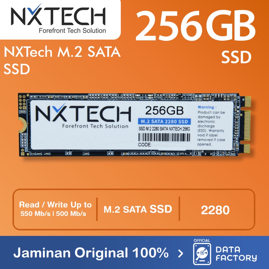 SSD M.2 SATA / M2SATA / M2 SATA 256GB NXTECH 2280 / 256 GB SSD / RESMI