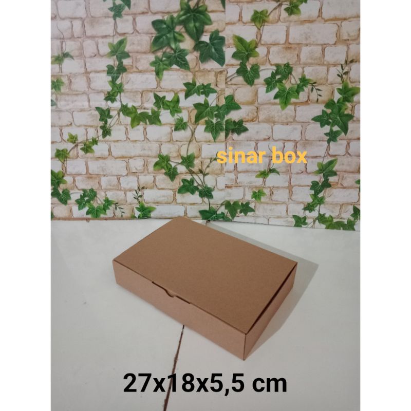 

KARDUS UK. 27x18x5,5 CM....DIE CUT KARTON BOX UNTUK KOTAK BAJU-AKSESORIS-SOUVENIR DLL MODEL BOX PIZZA