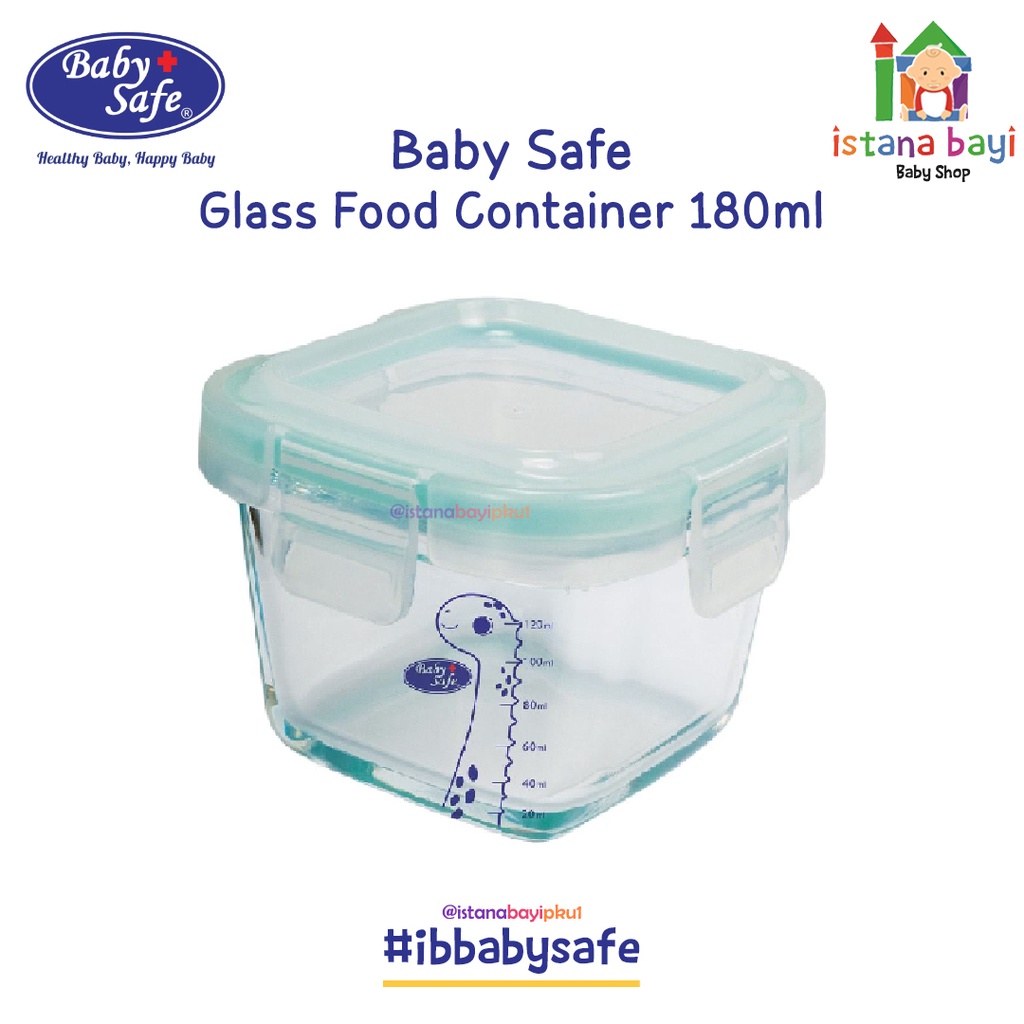 Baby Safe Glass Container 180ML FC006/Tempat Makan Bayi