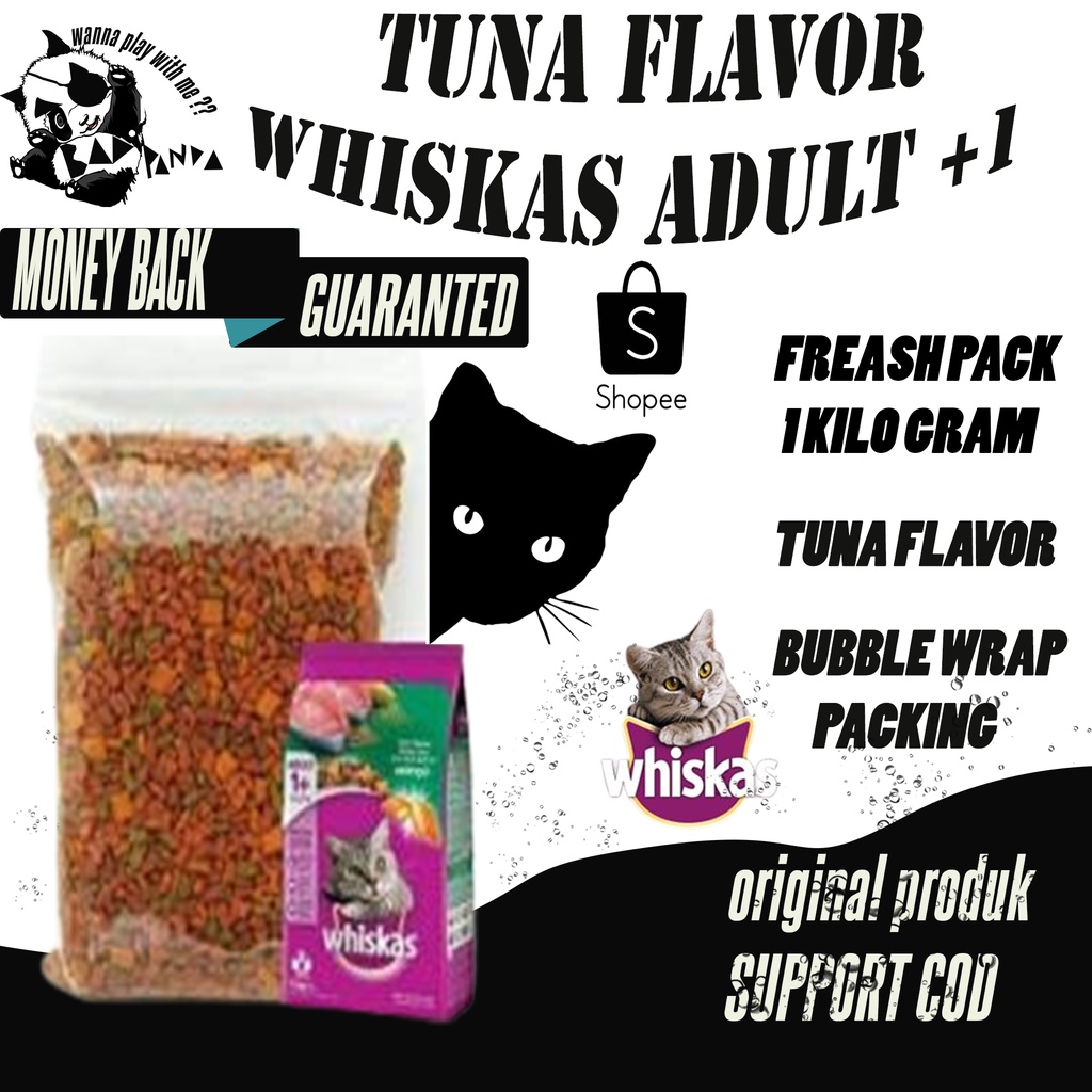 Makanan Kucing WHISKAS Tuna Kemasan Repack 1 Kg | Whiskas Tuna 1 Kg