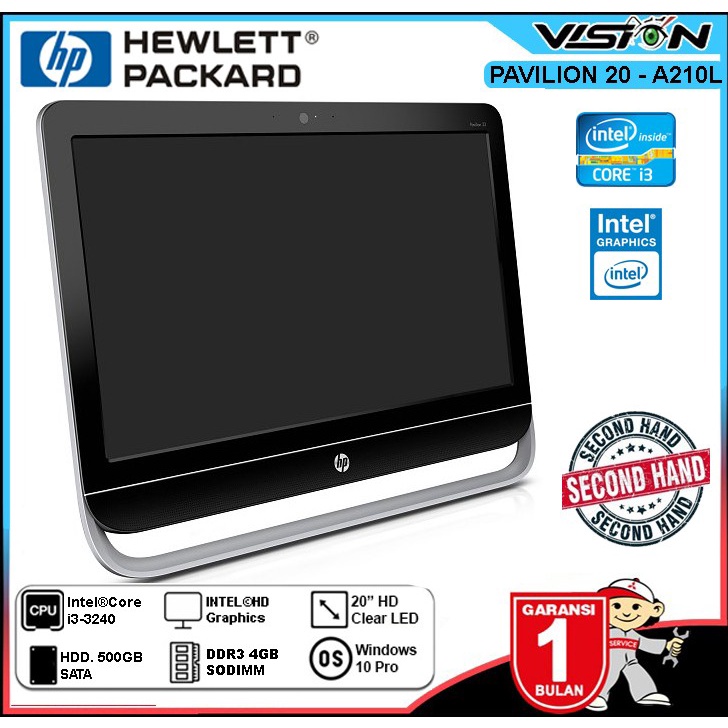 PC ALL IN ONE HP Pavilion 20 Intel Core i3 3220 | 4GB | HDD.500GB | 20