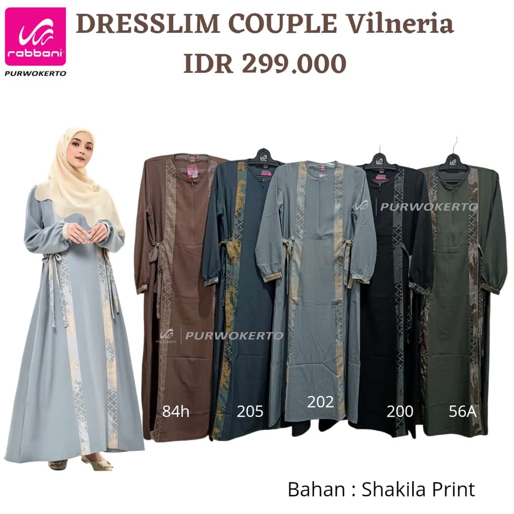 RABBANI ORI_ DRESSLIM VILNERIA RABBANI | GAMIS WANITA KEKINIAN | BAJU LEBARAN WANITA TERBARU | DRESS