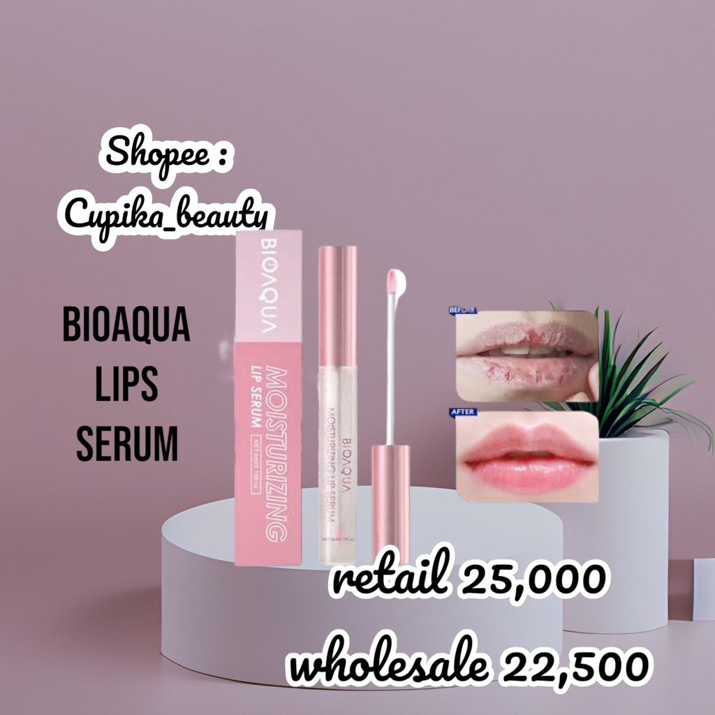 [ua] bioaqua lips serum original bpom - bioaqua moisturizing lip serum 4ml