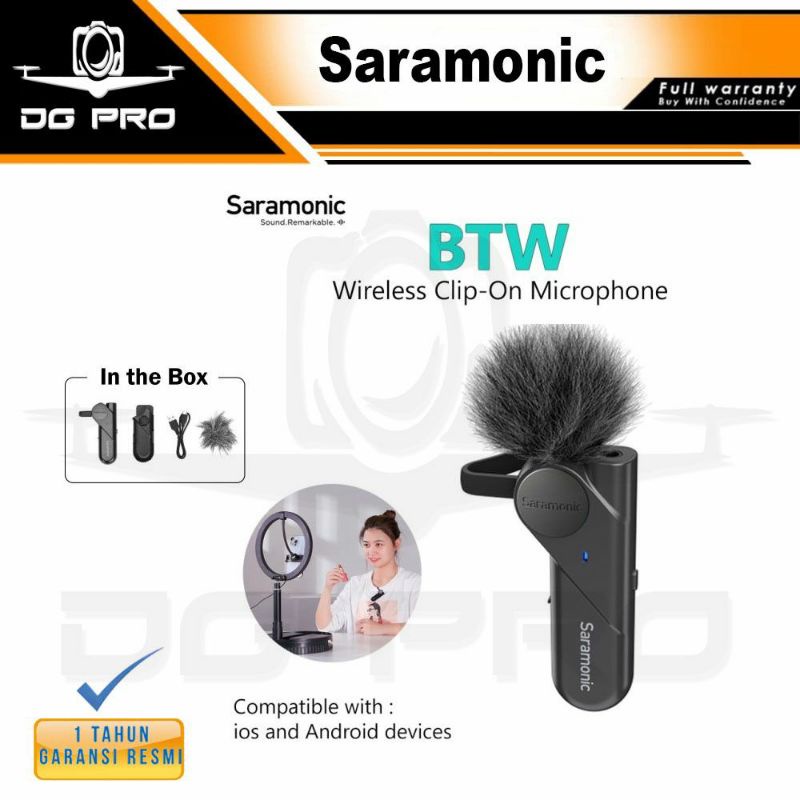 Saramonic BTW Wireless Bluetooth Clip-On Microphone