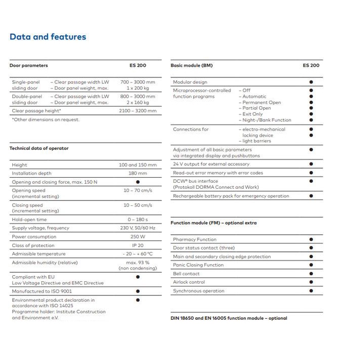 Automatic Sliding Door Dorma Es 200 Standard Pintu Geser Otomatis Kaca