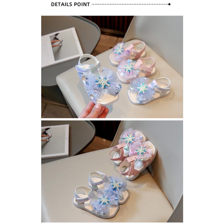 [PRINCESS KESLI]Gadis Putri Sandal Gadis Aisha Sepatu Sol Lembut Di Kenyamanan Non-Slip Anak Besar/26-32 Yard