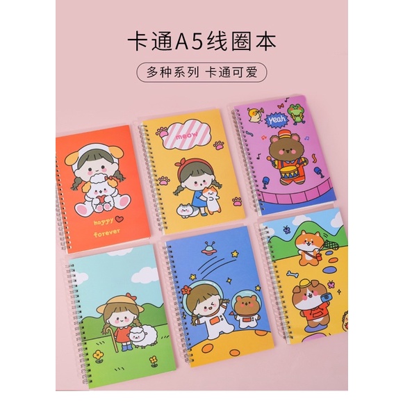 Buku tulis a5 spiral isi 60 lembar / agenda / note book / buku tulis bergaris/ buku tulis sekolah/ notebook a5 NB17