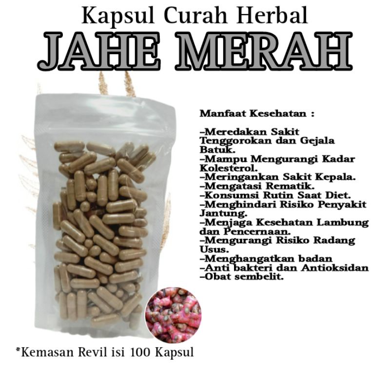 

JAHE MERAH Kapsul Herbal Anti Aging , Kolesterol dan Migran