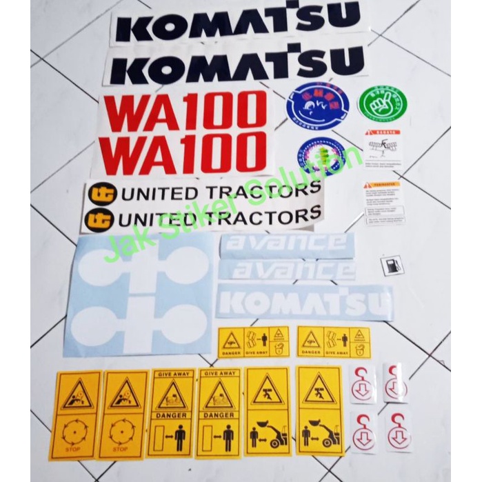 Stiker Komatsu WA100-1 Sticker Wheel Loader