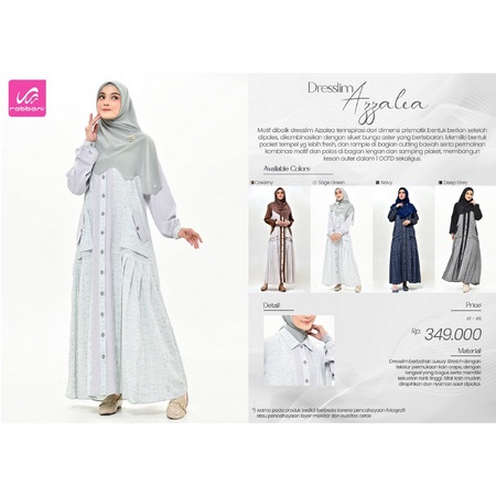 DISKON-Rabbani - Dresslim Azzalea / Gamis Dresslim Rabbani Terbaru