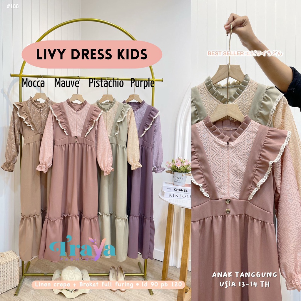SETELAN BAJU ANAK - DRESS ANAK - LIVY DRESS KIDS