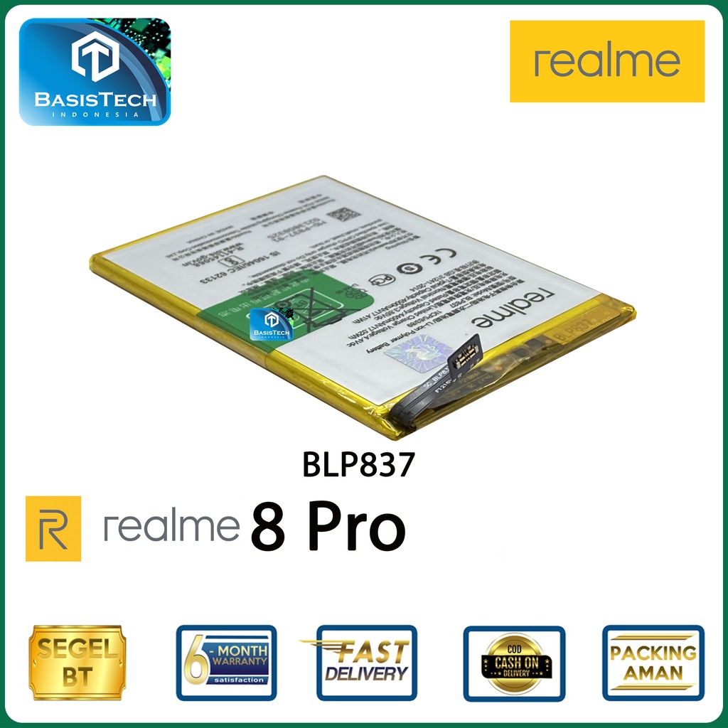 BATERAI REALME 8 PRO BLP837 - BASISTECH ORI99 GOOD QUALITY