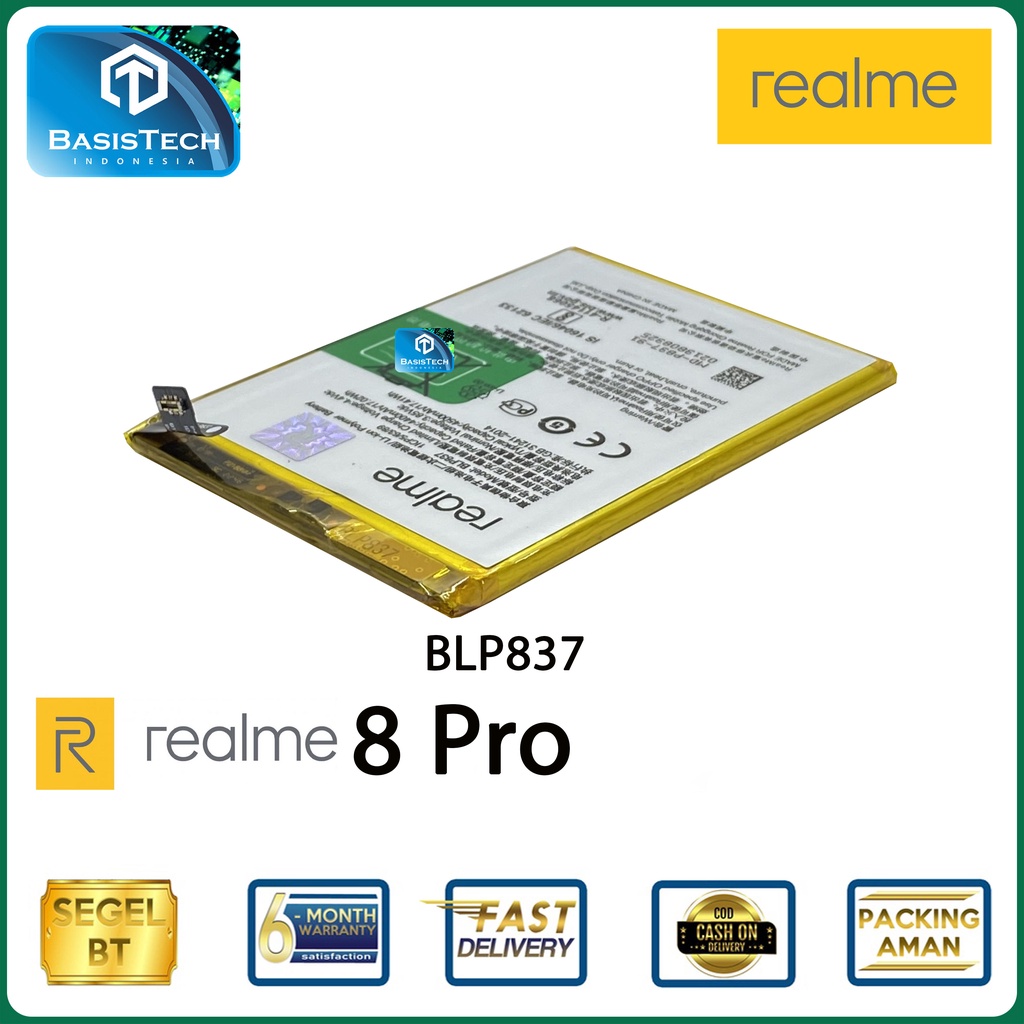 BATERAI REALME 8 PRO BLP837 - BASISTECH ORI99 GOOD QUALITY