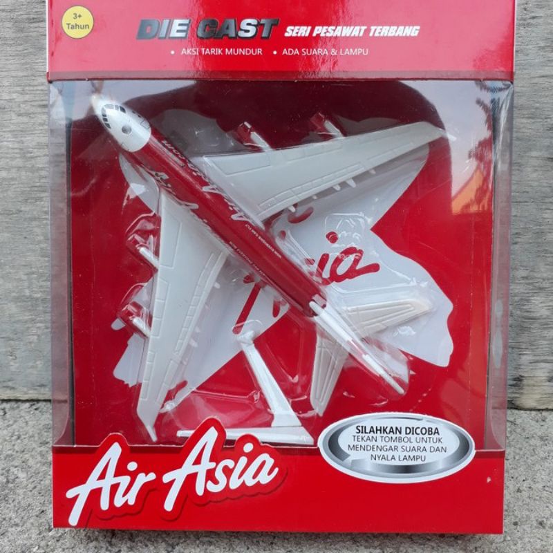 Diecast Pesawat Air Asia - Miniatur Pesawat Terbang Maskapai Air Asia