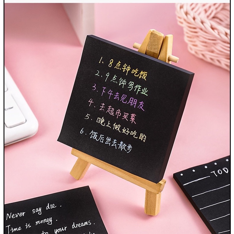 

Sticky notes hitam / notepad hitam / memo hitam/ sticky note polos hitam NP18