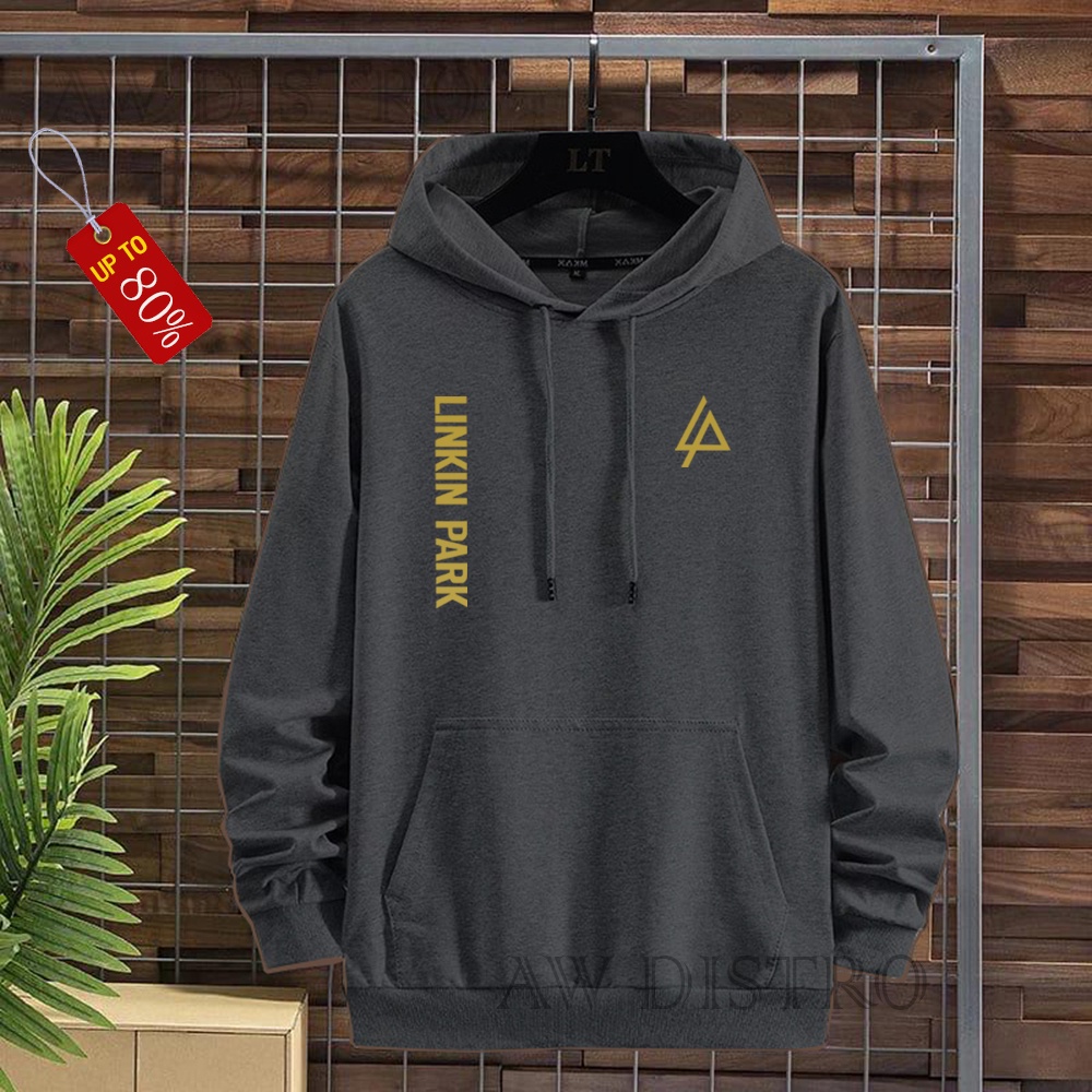 COD Promo Termurah Sweater Hoodie Modern LP KIRKA Text Gold Premium Quality