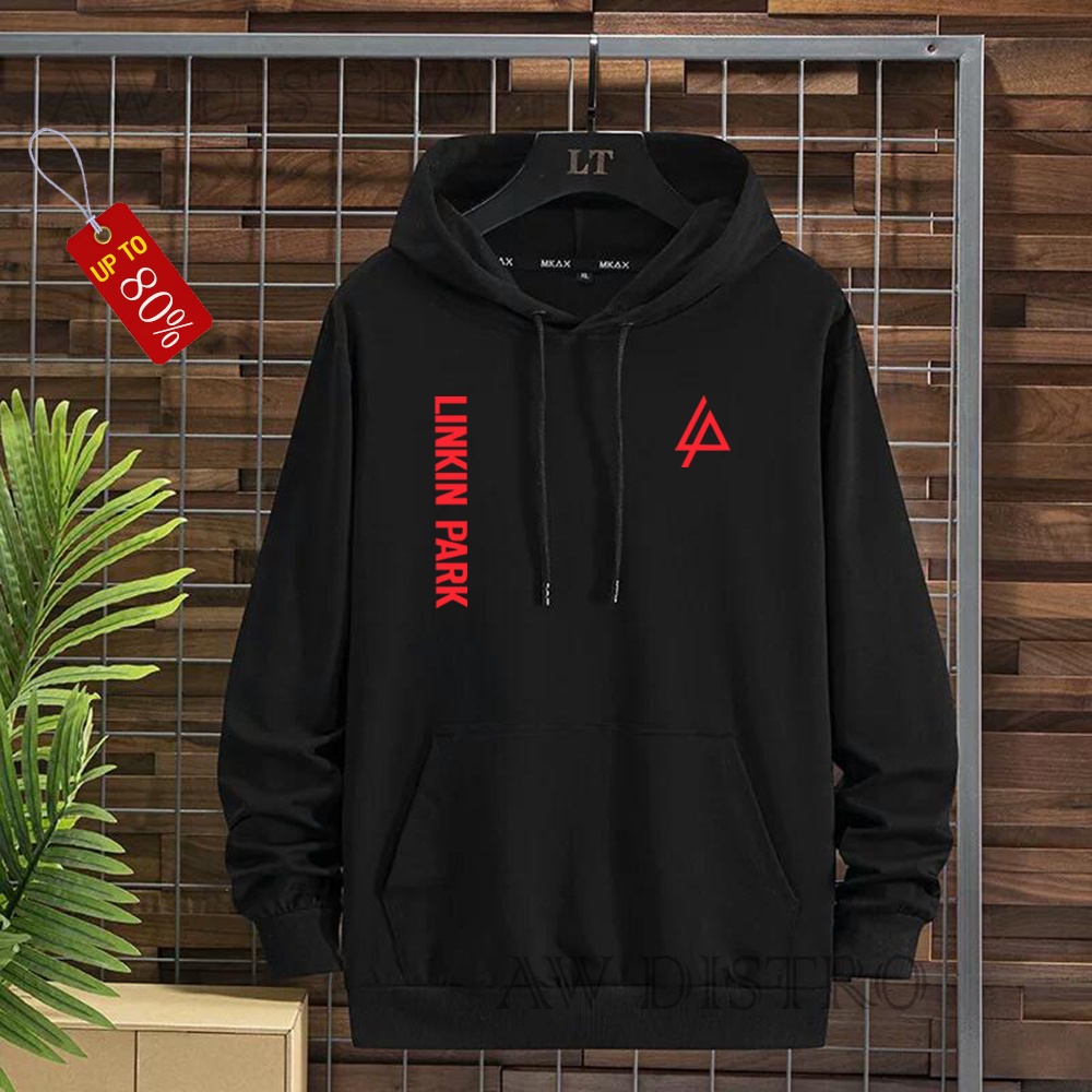 COD Promo Termurah Sweater Hoodie Modern LP KIRKA Text Merah Premium Quality