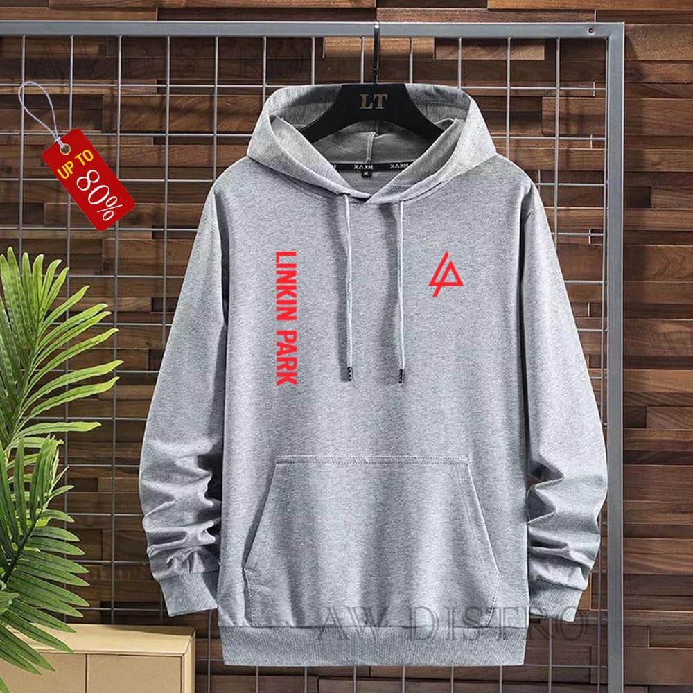 COD Promo Termurah Sweater Hoodie Modern LP KIRKA Text Merah Premium Quality