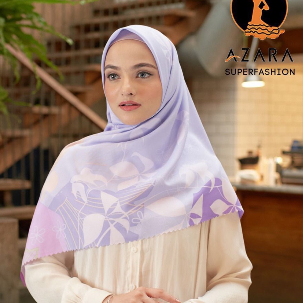 Hijab Segiempat Motif Premium Square - Kerudung Jilbab Voal Oleh Oleh Haji Umroh