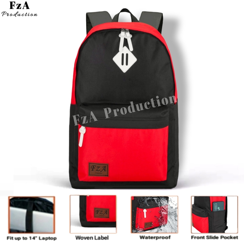 FzA Official - Tas Ransel Gendong Laptop Distro Sekolah Kuliah Pria Wanita Backpack Murah Original Tas Punggung Laptop - BRDRC