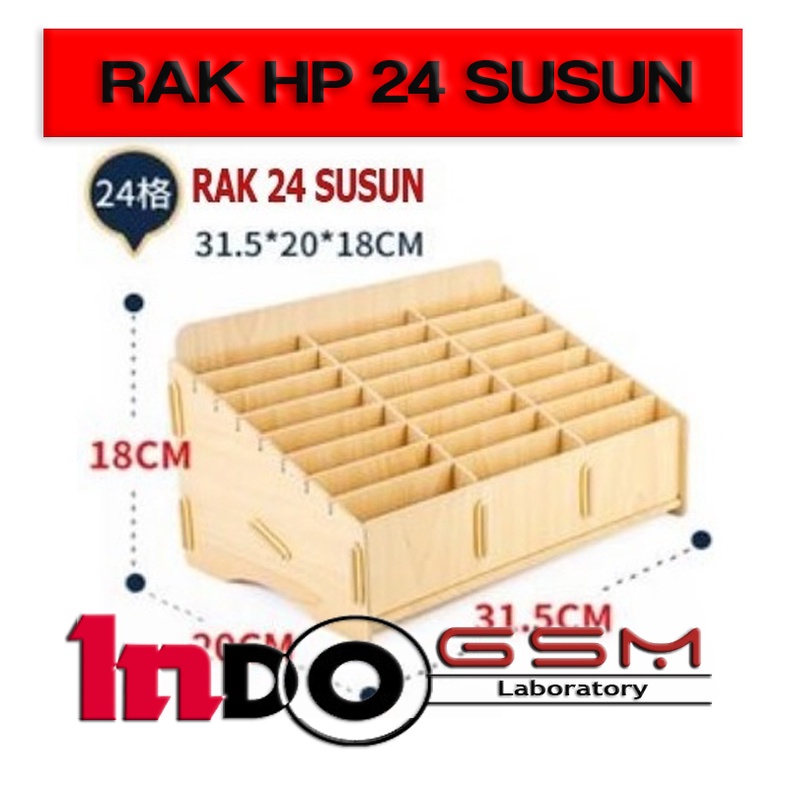 Rak HP 24 Susun Rak Kayu Serbaguna Penyimpanan Sparepart Rak HP 10 Susun 12 Susun 24 Susun 36 Susun 