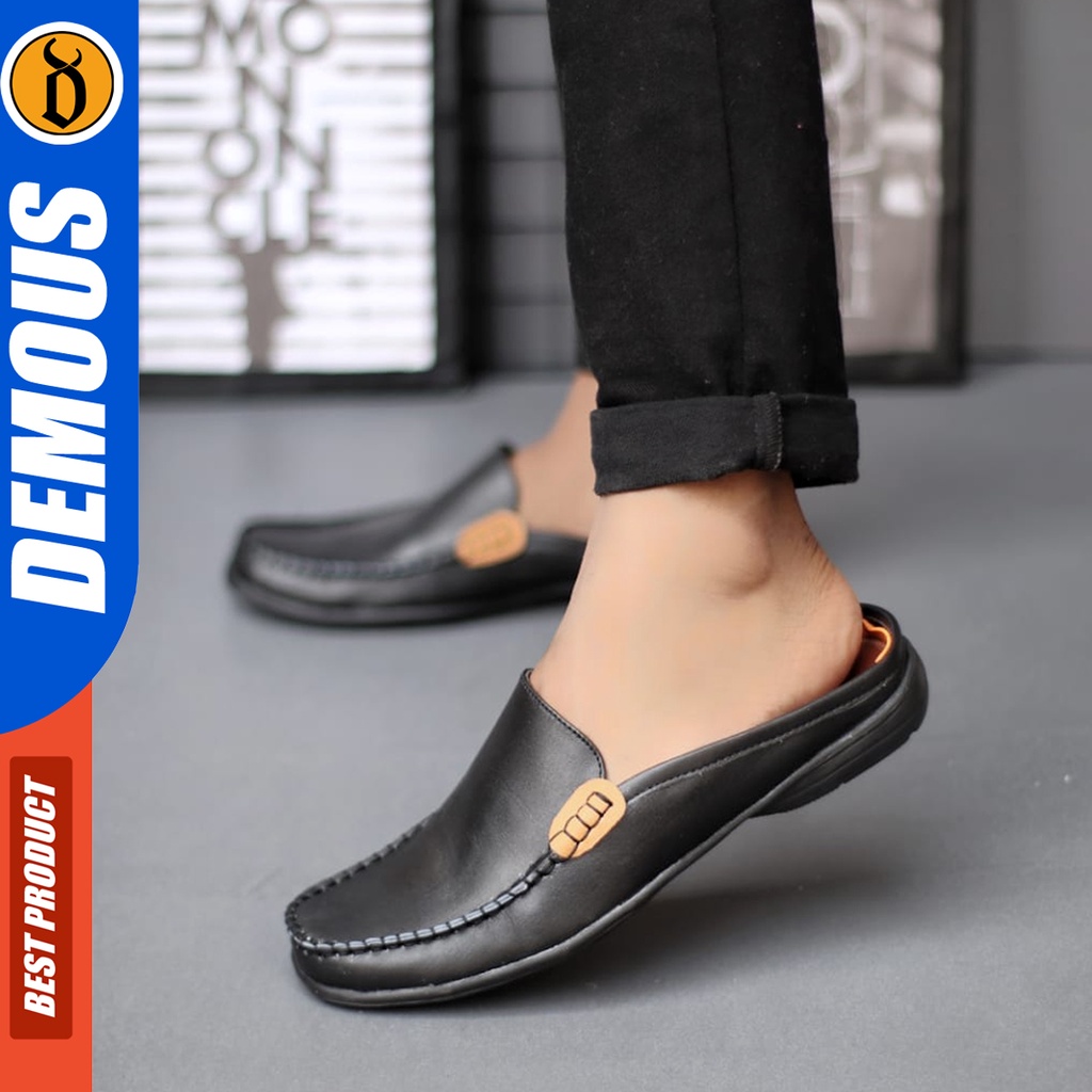 Sepatu Sandal Bustong Pria Casual Kulit Asli Original DEMOUS KAKAROT