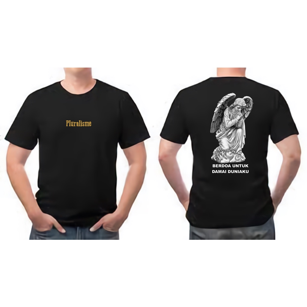 KAOS DISTRO MOTIF PLURALISME  BERDOA/ BAJU PRIA  / KAOS PRIA / BAJU WANITA  / KAOS WANITA / PAKAIAN MURAH / PAKAIAN PRIA  / ATASAN  / POLOS / T SHIRT