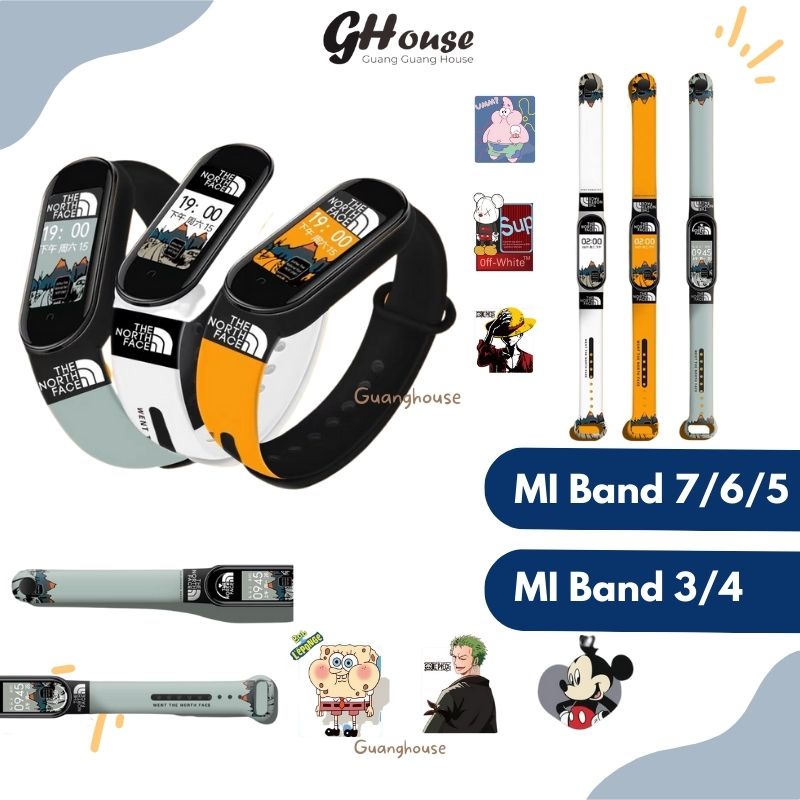 Strap Mi Band 7 6 5 4 3 Smile Morandi Tali Pengganti Xiaomi Mi Band 7 6 5 4 3 Morandi series Smile