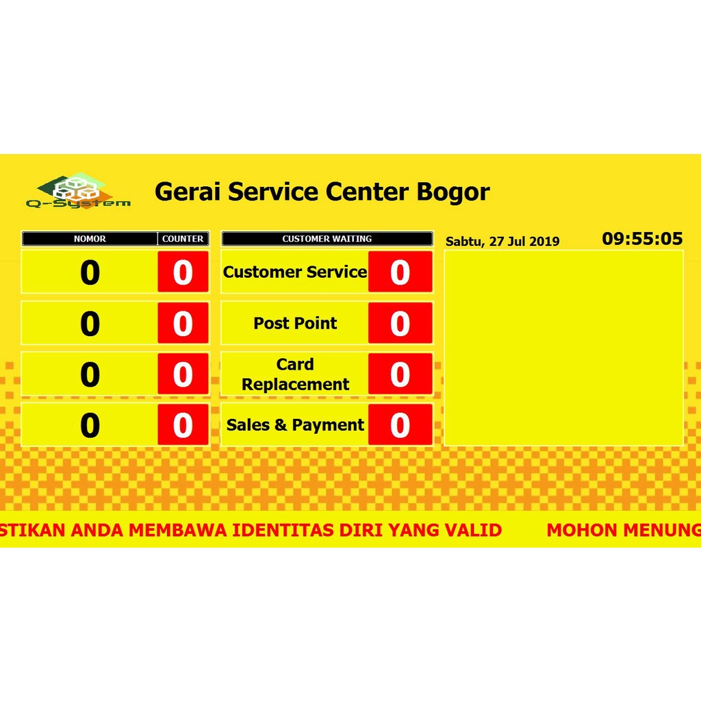 Software Antrian Service Bengkel Pemangil Antrian Loket