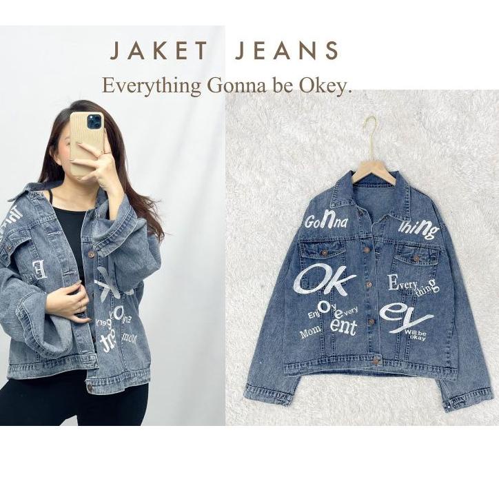 Cuci Gudang Jaket Jeans Everything Gonna Be Okey Jaket Jeans Import Good Quality Women Jeans Jaket F
