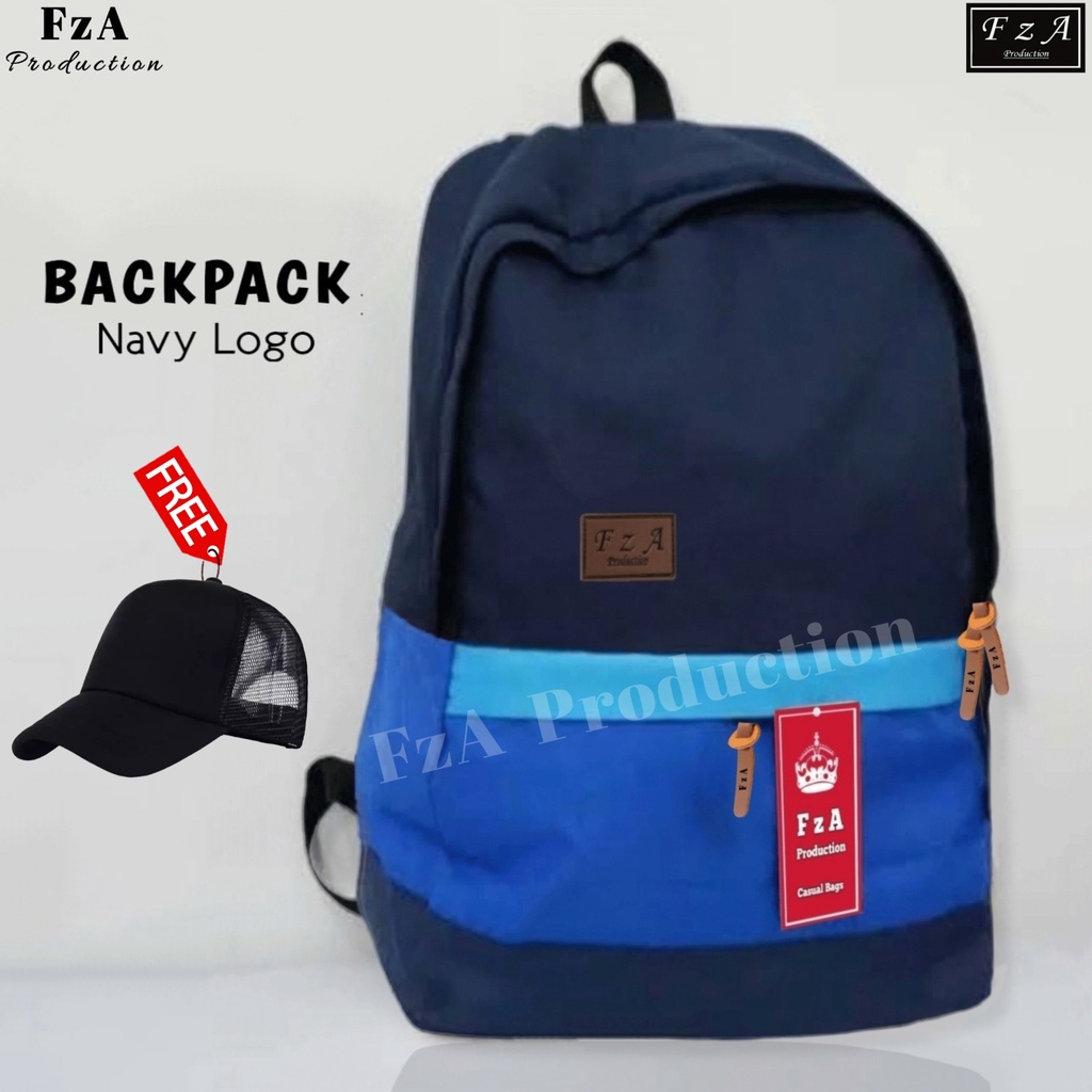 FzA Official - Tas Ransel Distro Casual Pria Wanita / Tas Ransel Laptop Backpack Sekolah Kuliah Distro Original Tas Punggung Laptop - NLTP