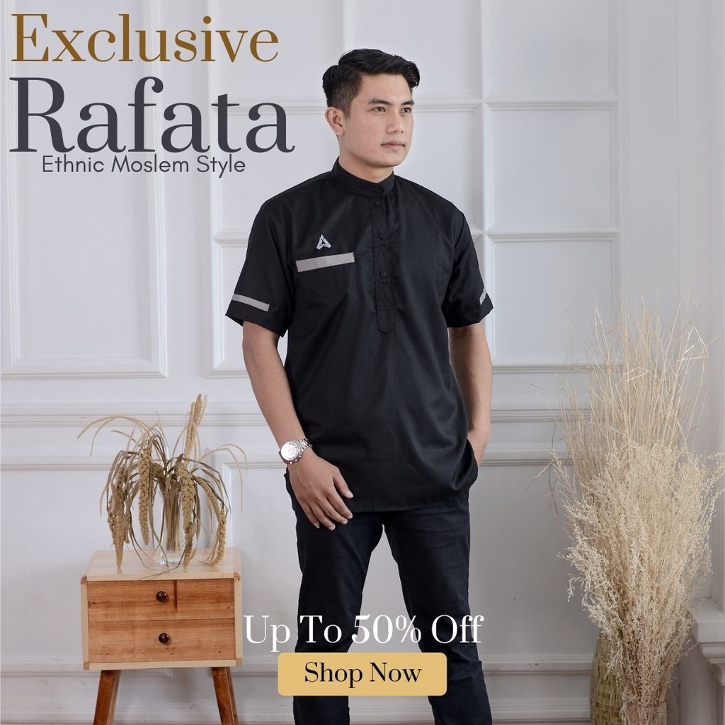 BAJU KOKO KURTA PRIA LENGAN PENDEK DEWASA TERBARU KATUN 2022 BRANDED PREMIUM KEKINIAN 02