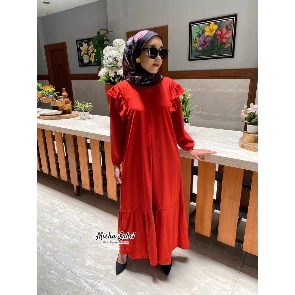 ILMYRA/ILMIRA DRESS GAMIS MAXY WANITA RIB KNIT IMPORT PREMIUM HIGH QUALITY JUMBO KEKINIAN MEWAH TERBARU By MISHA LABEL