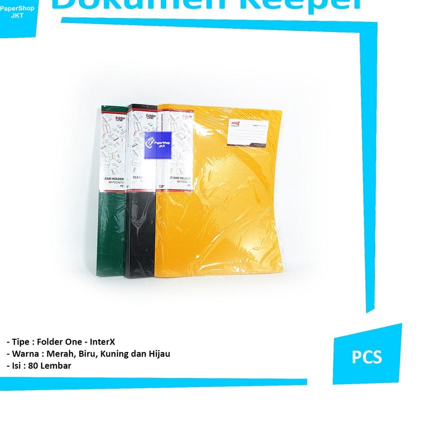 

QualityControl✅-INTER X - Clear Holder Folio Isi 80 Lembar + Cover Box - Pcs