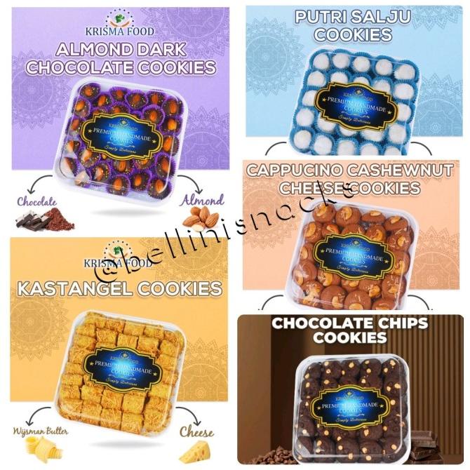 

kue kering premium cookies Krisma Food kastengel putri salju choc chip