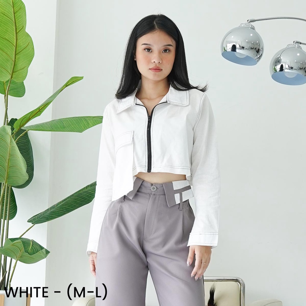 Atasan Kemeja Blouse Top Listed Katun Rebe