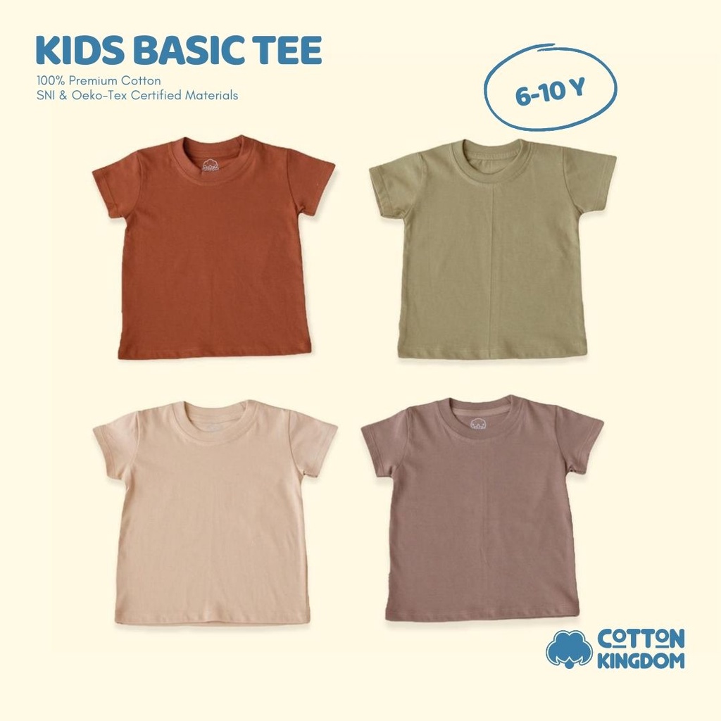 Kaos Anak/  Basic Tee Anak 6-10 tahun Earth Tone Series