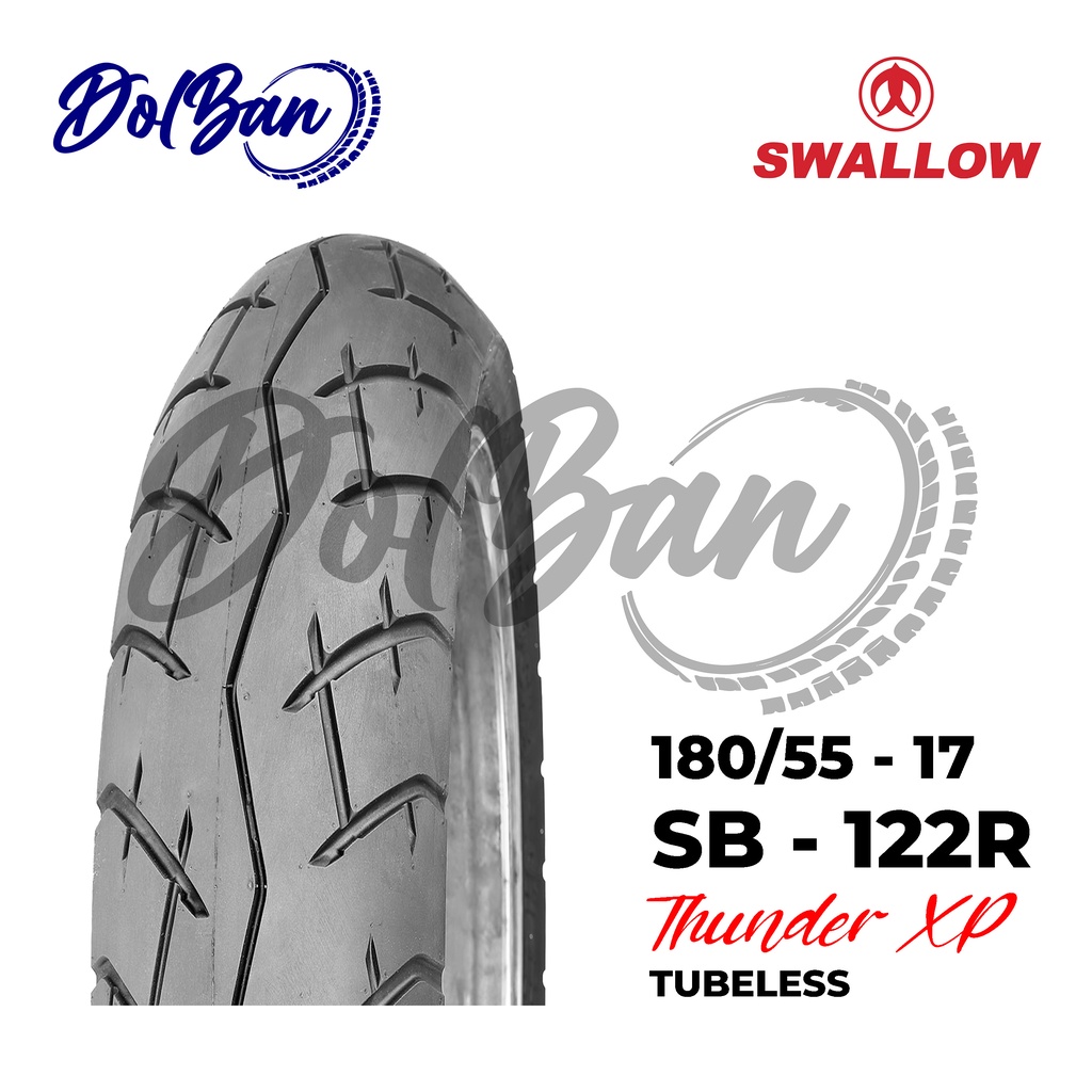 BAN LUAR MOTOR SWALLOW 180/55-17 RING 17 SB-122R THUNDER XP TUBELESS