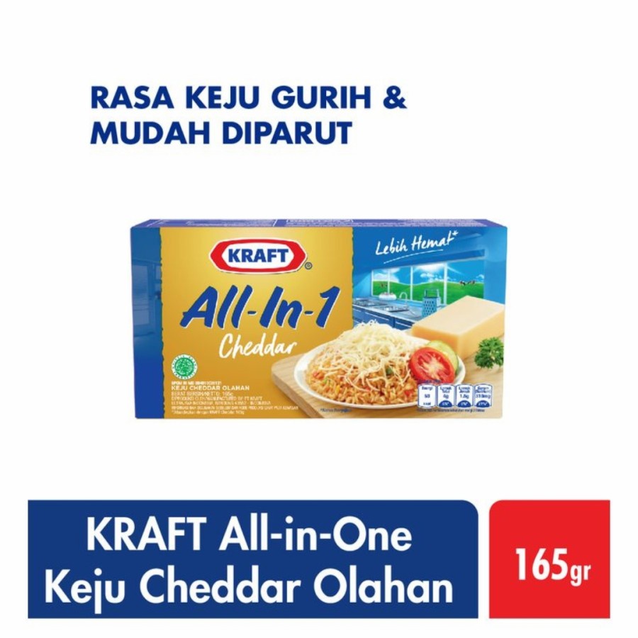 

Kraft All in One / Keju Cheddar Olahan 165 gr