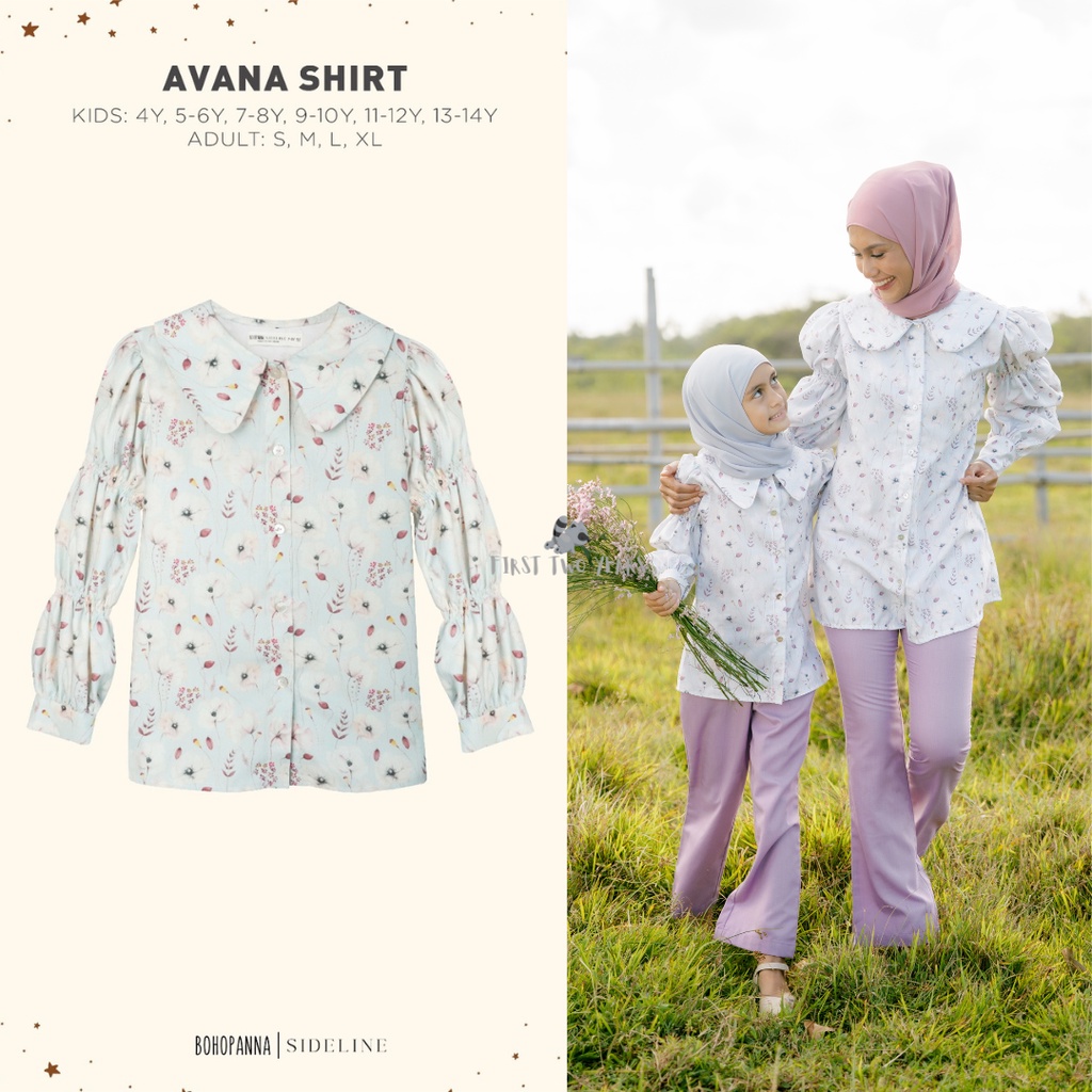 Bohopanna X Sideline - Avana Shirt For Kids and Adults / Kemeja Lengan Panjang Ibu dan Anak