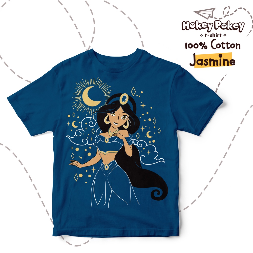 Baju Kaos T Shirt Anak Perempuan Katun Combed Motif Jasmine